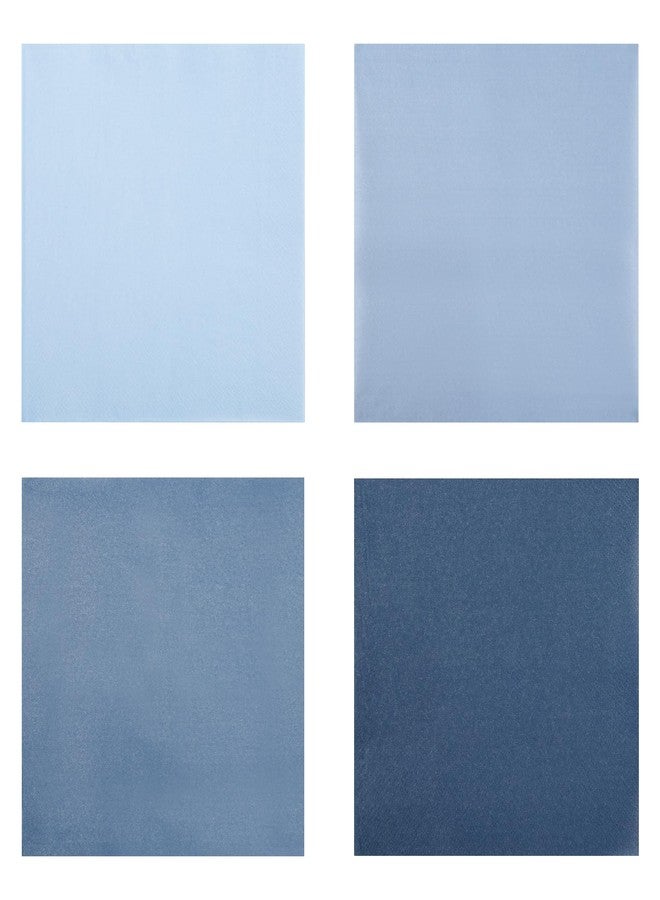 AimFun 100Pcs Dusty Blue Party Napkins Gradient Blue Disposable Paper Napkins 4 Colors 6.5" Luncheon Cocktail Napkin for Birthday Wedding Baby Shower Party Supplies - Image 1